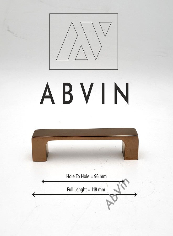 ABVIN Premium Pvd Rosegold Bar Pull Handles, Modern Gold Cabinet Hardware, Furniture Pulls For Doors, Cabinets, Cupboards & Drawers (1 Pcs) (96Mm (4 Inch)) - Image 2